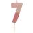 Talking Tables Rose Gold Glitter Number 7 Candle Cake Decoration