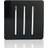 Trendi Switch 3 Gang 2 Way 10 Amp Rocker Light Switch in Screwless Black