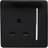 Trendi 1 Gang 13 Amp Switched Socket Black