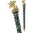 The Noble Collection Harry Potter Gold-Plated Hufflepuff Pen 8in (21cm) Topped With Hufflepuff House Mascot Officially Licensed Harry Potter Film Set Movie Props Gifts Stationery