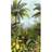 Wall murals texture effect fabric Mural B Jungle Fever jungle design bright colors. Grandeco Life