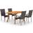 vidaXL 3071999 Patio Dining Set, 1 Table incl. 4 Chairs