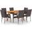 vidaXL 3072002 Patio Dining Set, 1 Table incl. 6 Chairs