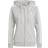 Adidas Women Essentials French Terry 3-Stripes Full-Zip Hoodie - Medium Grey Heather/White