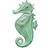 Amscan 3780001 Mermaid Wishes Seahorse Foil SuperShape Balloon 38"