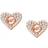 Michael Kors Pavé Heart Stud Earrings - Rose Gold/Transparent