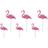 PartyDeco Pack of 6 Hawaiian Theme Party Flamingo Decorations Aloha, Wood, Pink