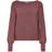 Only Adaline Life Short Knitted Sweater - Red/Rose Brown