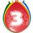 Folat 3 Years Balloons for Party Decoration Multicolor 12In 30cm 8 pieces
