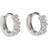 Pico Ruiny Petite Hoop Earrings - Silver/Transparent