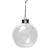 Creativ Company 6 Fillable 80mm Glass Bauble Christmas Ornaments for Tree Decoration