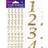 Eleganza Oaktree Crafts Stylised Number Set, Gold Number 65