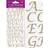 Oaktree Eleganza Craft Stickers Stylised Alphabet Set Gold No.65