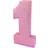 Creative Party H106 Pink Glitter Number 1 Table Decoration-1 Pc