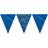 Creative Party J008 Blue and Gold 40" Paper Pennant Banner-1 Pc