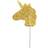 Anniversary House Glitter Unicorn Cupcake Toppers Gold, M556