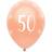 Creative Party RB351 50th Latex Balloons I Rose Gold I Pearlescent I 6 Pcs