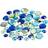 Creativ Company Rhinestones, round, size 6 9 12 mm, blue/green harmony, 360 pc/ 1 pack