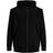 Jack & Jones Through Zipper Plus Size Hoodie - Black