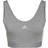 Adidas Women's Essentials 3-Stripes Crop Top - Medium Grey Heather/White