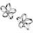 Hot Diamonds Paradise Plumeria Floral Stud Earrings - Silver/Diamond