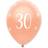 Creative Party RB349 30th Latex Balloons I Rose Gold I Pearlescent I 6 Pcs