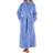 Slenderella 52" Luxury Waffle Fleece Shawl Collar Wrap Robe - Blue