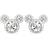 Disney Mickey & Minnie Head Earrings - Silver/Transparent