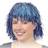 Bristol Novelty Tinsel Wig Blue