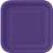 Unique Party 23cm Square Deep Purple Plates, Pack of 14