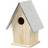 Bird box with zinc roof, size 13,5x11x19 cm, hole size 32 mm, 1 pc