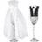 Amscan 355000 Bride & Groom Wedding Glass Decorations 10 pack