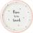 Talking Tables Pack of 12 Cute Baby Shower Paper Disposable Fully Recyclable 17.5cm, Pink Born to BE Loved Small Plates 12PK