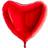 Stort Hjärta Heliumballong Rött