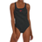 Speedo Endurance+ Printed Medalist Swimsuit - Black/White