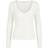 Pieces Nukisa Slim-Fit Ribbed Blouse - Cloud Dancer