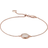 Monica Vinader Siren Fine Chain Bracelet - Rose Gold/Quartz