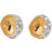 Monica Vinader Riva Shore Stud Earrings - Gold/Diamond