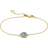 Monica Vinader Siren Fine Chain Bracelet - Gold/Aquamarine