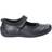 Hush Puppies Amber Junior Girls Leather School Shoe - Black