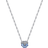 Pandora Pansy Flower Pendant Necklace - Silver/Blue/Transparent