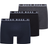 Hugo Boss Stretch Cotton Boxer Briefs with Logo 3-pack - Black/Grey/Blue