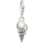 Thomas Sabo Charm Club Collectable Shell Charm Pendent - Silver/Black/Pearl