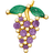 Thomas Sabo Charm Club Single Grape Ear Stud - Gold/Green/Purple