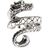 John Hardy Legends Naga Coil Ring - Silver/Blue