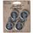 Idea-ology Findings mini pulley wheels antique nickel finish pack of 4