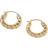 John Hardy Carved Chain Extra Small Hoops - Gold