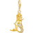 Thomas Sabo Charm Club Collectable Mermaid Charm Pendant - Gold/Transparent