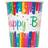 Unique Party Rainbow Birthday Party Paper 9oz Cups, 8ct