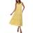 White Mark Women's Tiered Midi Dress - Yellow